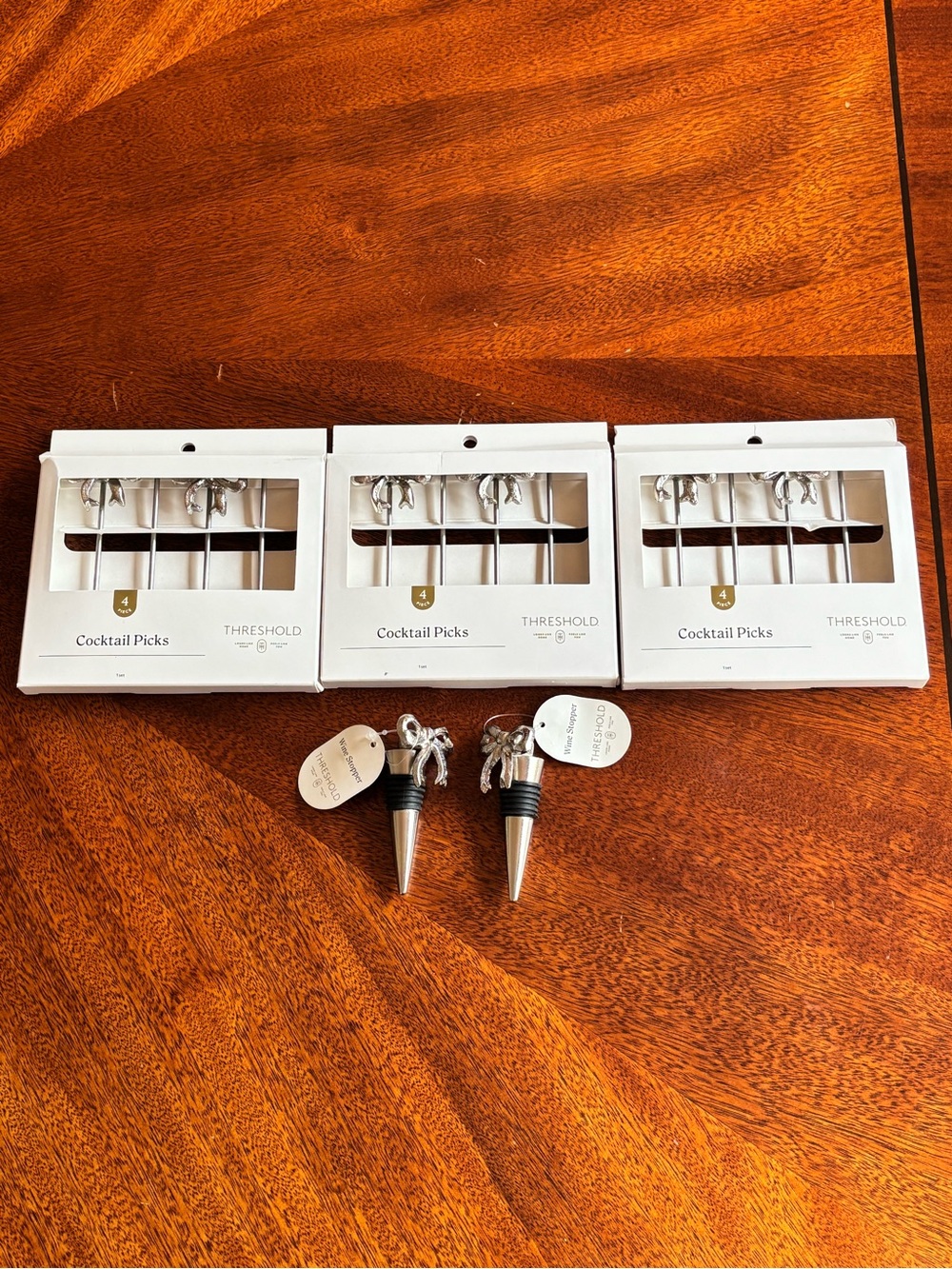 Threshold Silver Anchor Cocktail Picks with Matching Bottle Stoppers